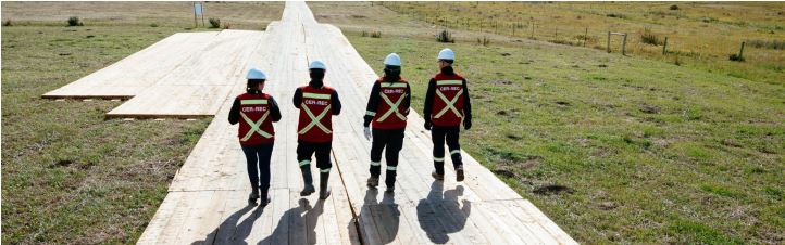 Inspecteurs de la Régie qui marchent.