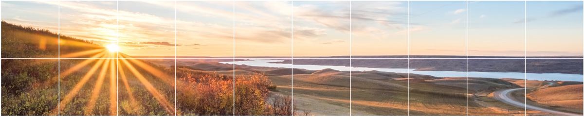 Lever de soleil sur une rivière