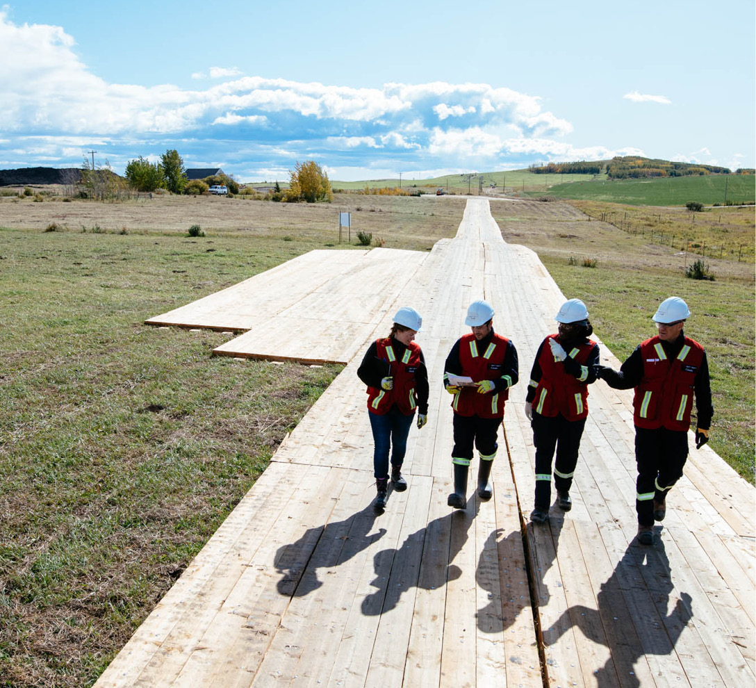 Four CER inspectors in the field