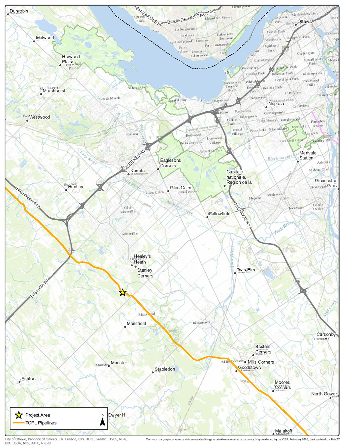 TransCanada PipeLines Limited Stittsville Station map