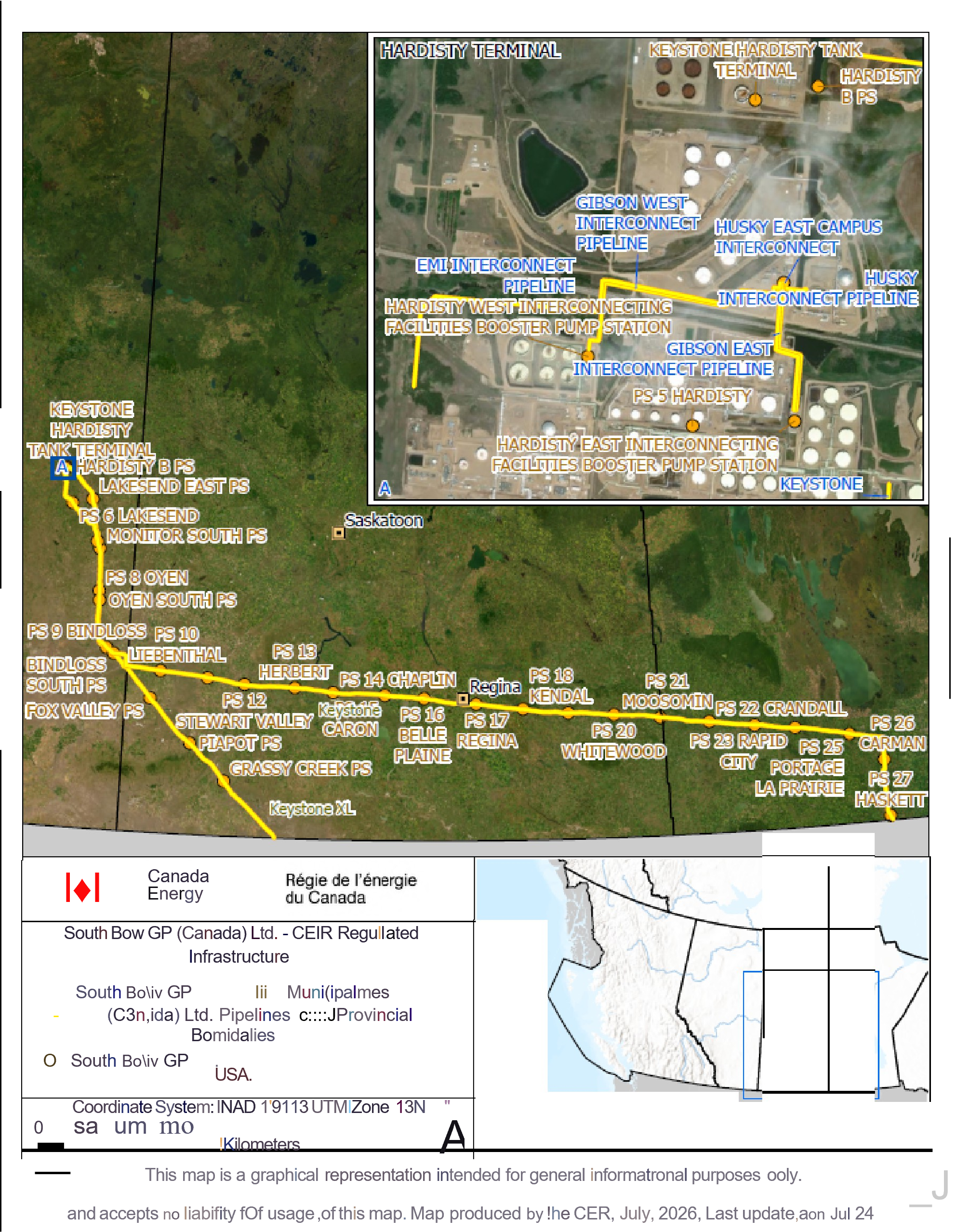 Figure 1. Map of Company’s CER Regulated Assets
