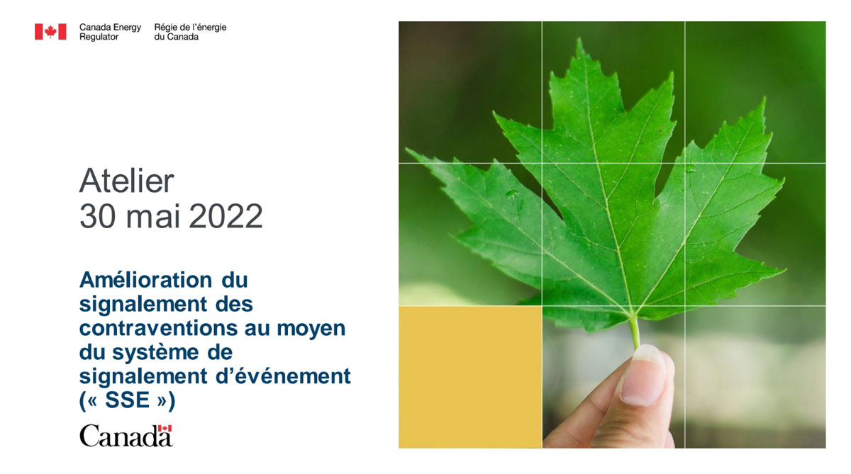 Atelier du 30 mai 2022 - Amélioration du signalment des contraventions au moyen de système de signalement d'événement