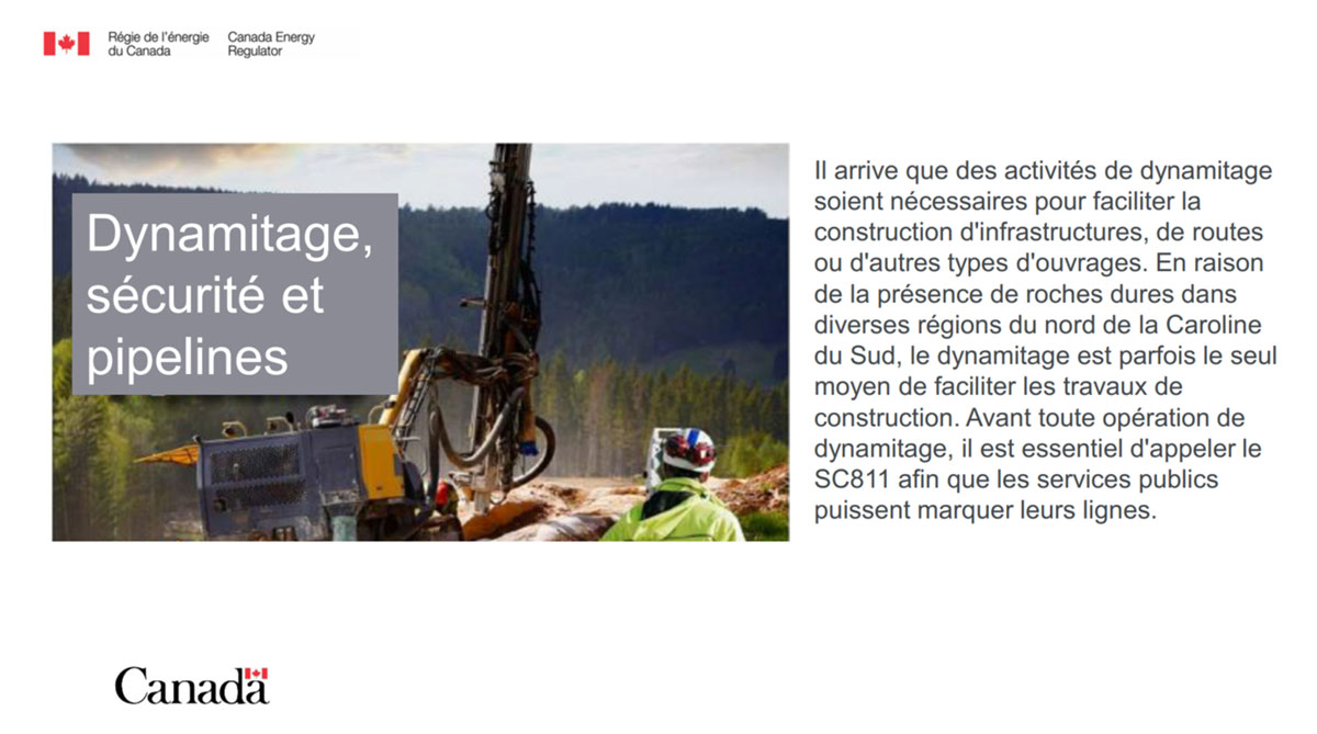 Dynamitage, sécurité et pipelines